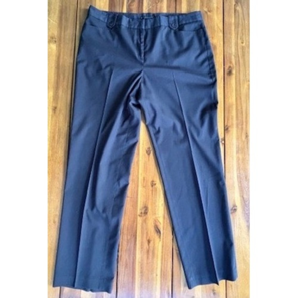 Apostrophe Stretch Black Dress Pants Size 14 Straight Leg Career Work